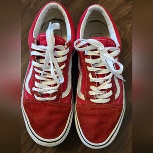 Vans Classic Red and White Sneakers